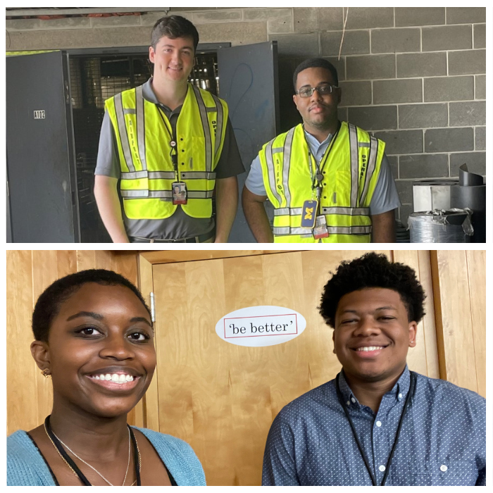 Graphic including two photos of Maryland Aviation Administration interns
